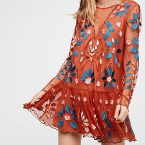 Free People Hearts are Wild Mini Dress